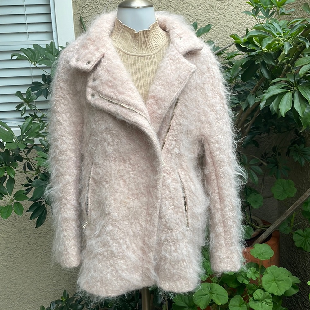 Dusty pink Zara wool/ mohair blend knitted jacket - Picture 13 of 16
